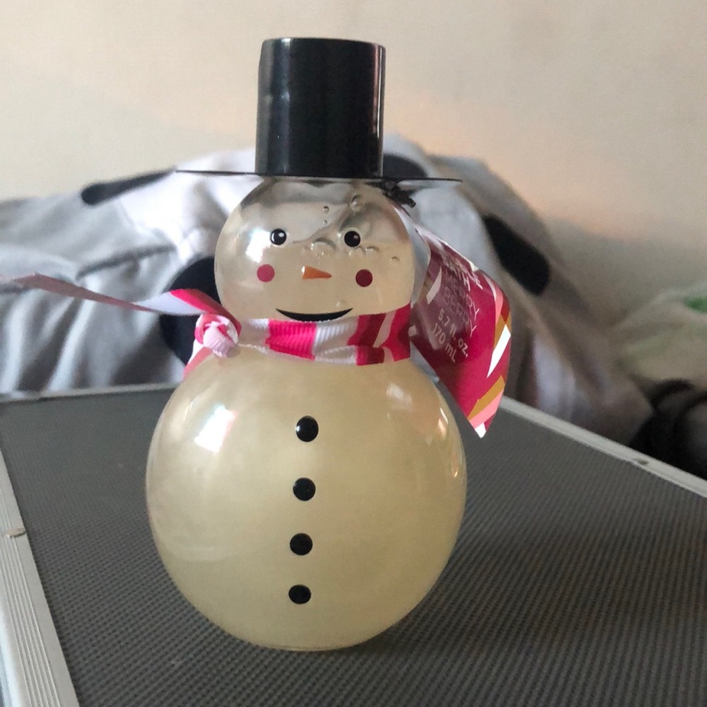 Snowman bubble bath